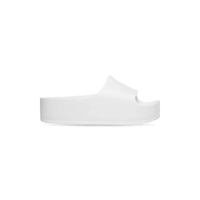 Women Sandals and Mules Balenciaga Chunky Slide Sandal In White