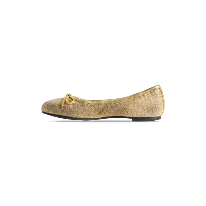 Women Sandals and Mules Balenciaga Leopold Ballerina In Gold