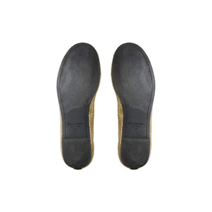 Women Sandals and Mules Balenciaga Leopold Ballerina In Gold