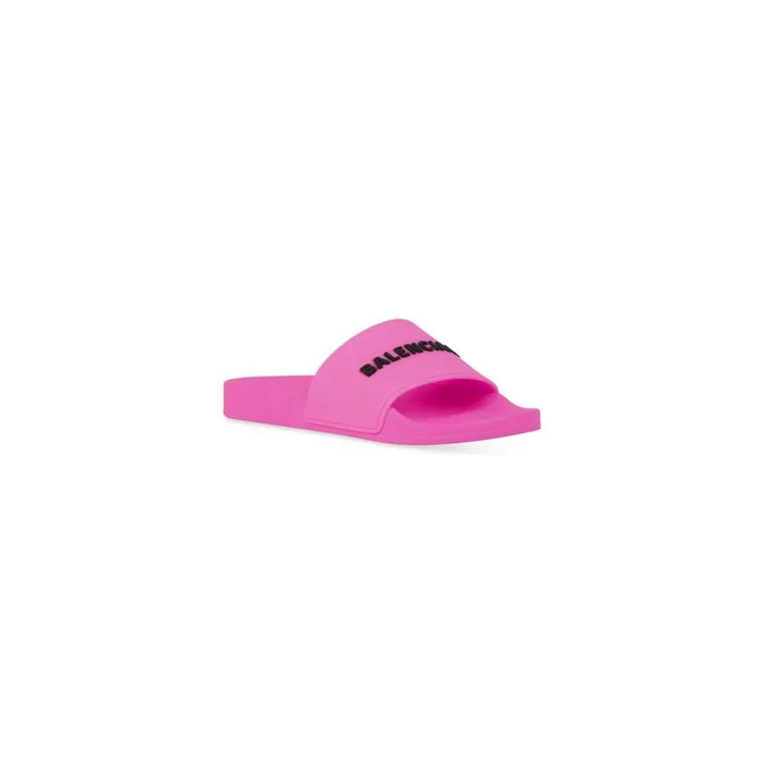 Women Sandals and Mules Balenciaga Pool Slide Sandal In Fluo Pink