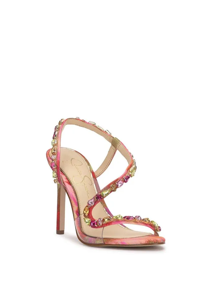 Women Sandals Jessica Simpson Jaycin High Heel In Pink Floral