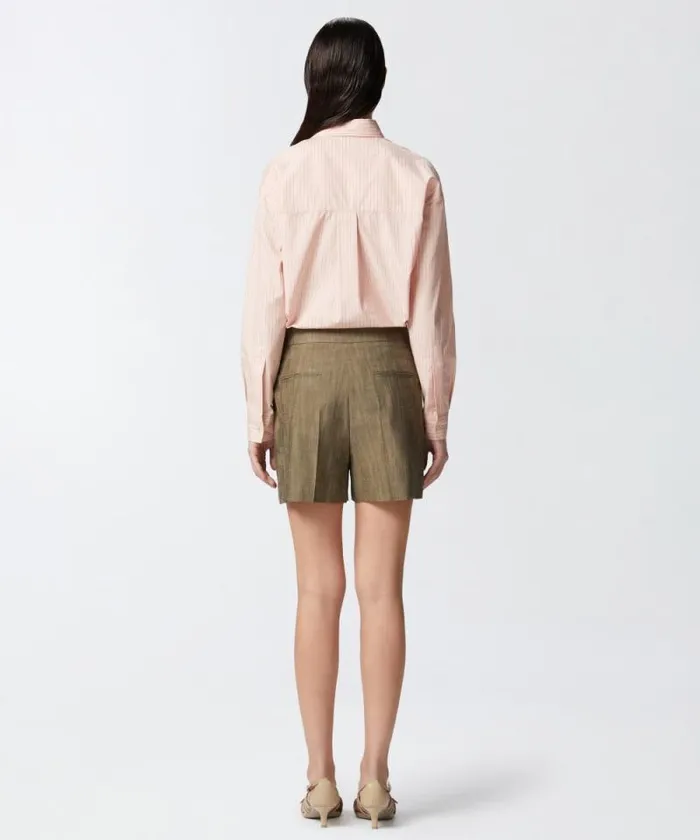 Women Shirts And Blouses Pinko Oversized Striped Poplin Shirt Pinkbrown Women Shirts And Blouses Pinko Oversized Striped Poplin Shirt Pinkbrown