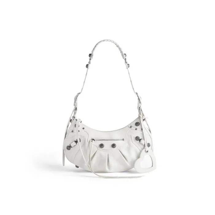 Women Shoulder Bags Balenciaga Le Cagole Small Shoulder Bag In White