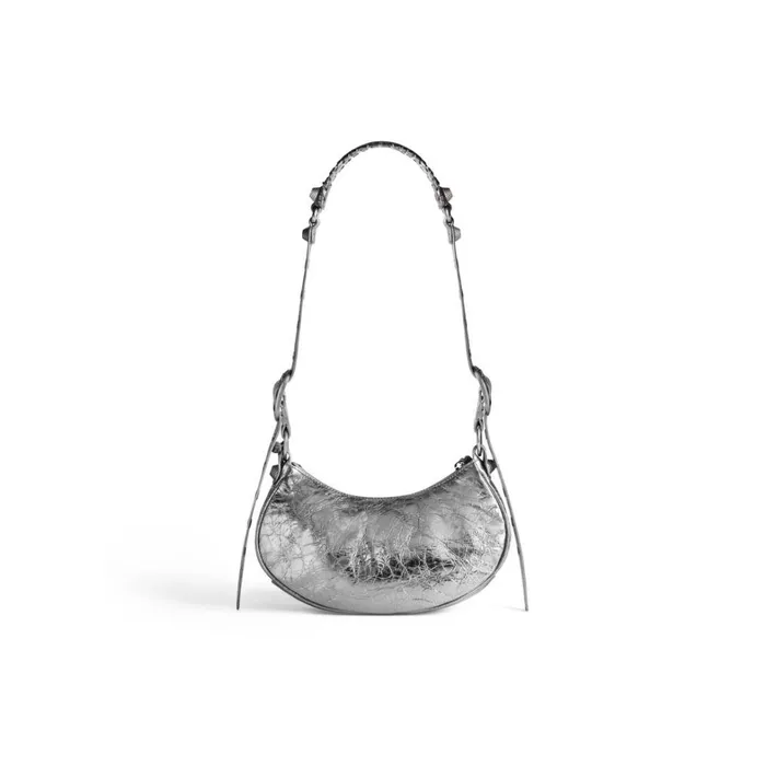 Women Shoulder Bags Balenciaga Le Cagole Xs Shoulder Bag Metallized In Silver