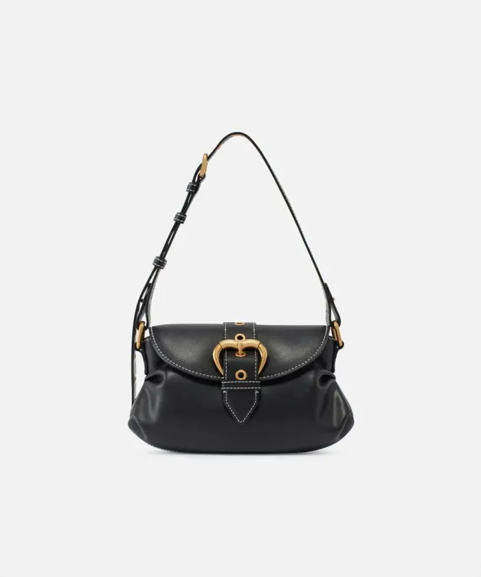 Women Shoulder Bags Pinko Jolene Small Shoulder Bag With Metal Strap Blackantique Gold Women Shoulder Bags Pinko Jolene Small Shoulder Bag With Metal Strap Blackantique Gold