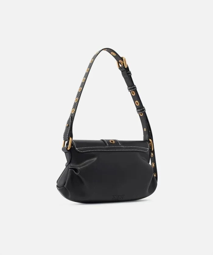 Women Shoulder Bags Pinko Jolene Small Shoulder Bag With Metal Strap Blackantique Gold Women Shoulder Bags Pinko Jolene Small Shoulder Bag With Metal Strap Blackantique Gold