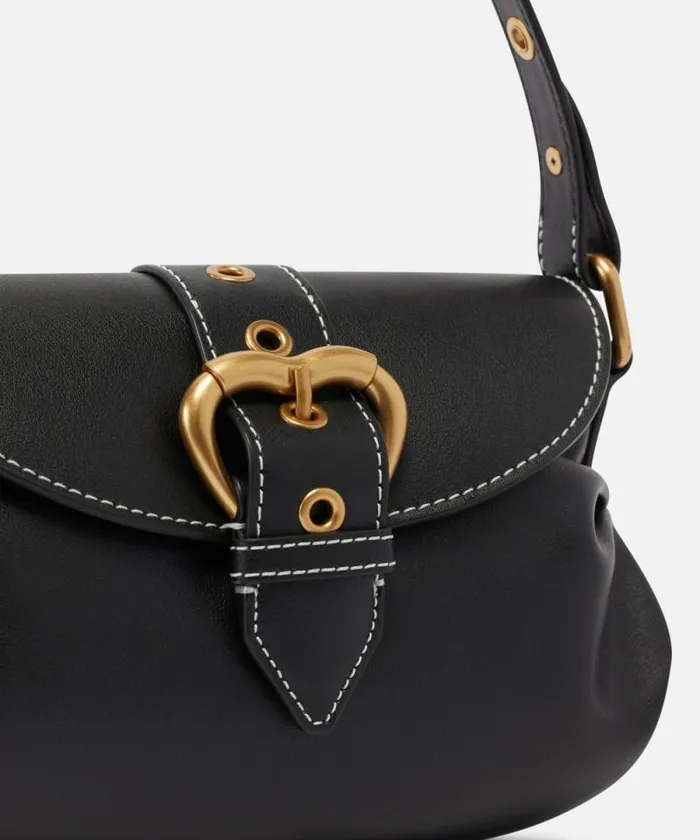 Women Shoulder Bags Pinko Jolene Small Shoulder Bag With Metal Strap Blackantique Gold Women Shoulder Bags Pinko Jolene Small Shoulder Bag With Metal Strap Blackantique Gold