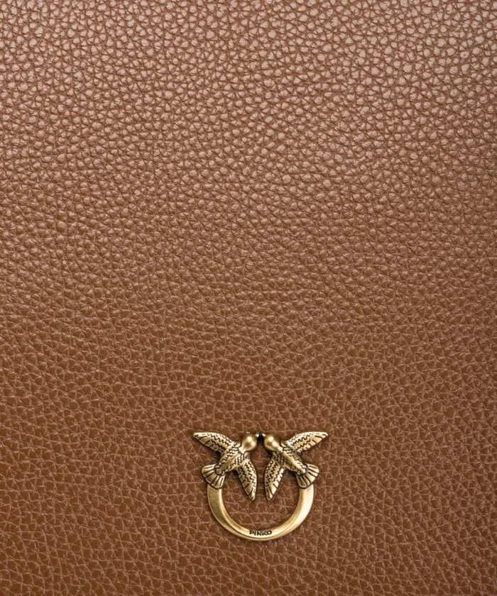 Women Shoulder Bags Pinko Large Tumbled Leather Shopper Bag Tanantiquegold Women Shoulder Bags Pinko Large Tumbled Leather Shopper Bag Tanantiquegold