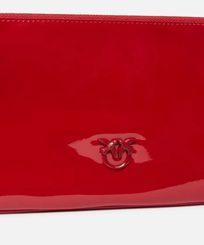Women Shoulder Bags Pinko Shiny Handbag With Chain Redcolourblock Women Shoulder Bags Pinko Shiny Handbag With Chain Redcolourblock