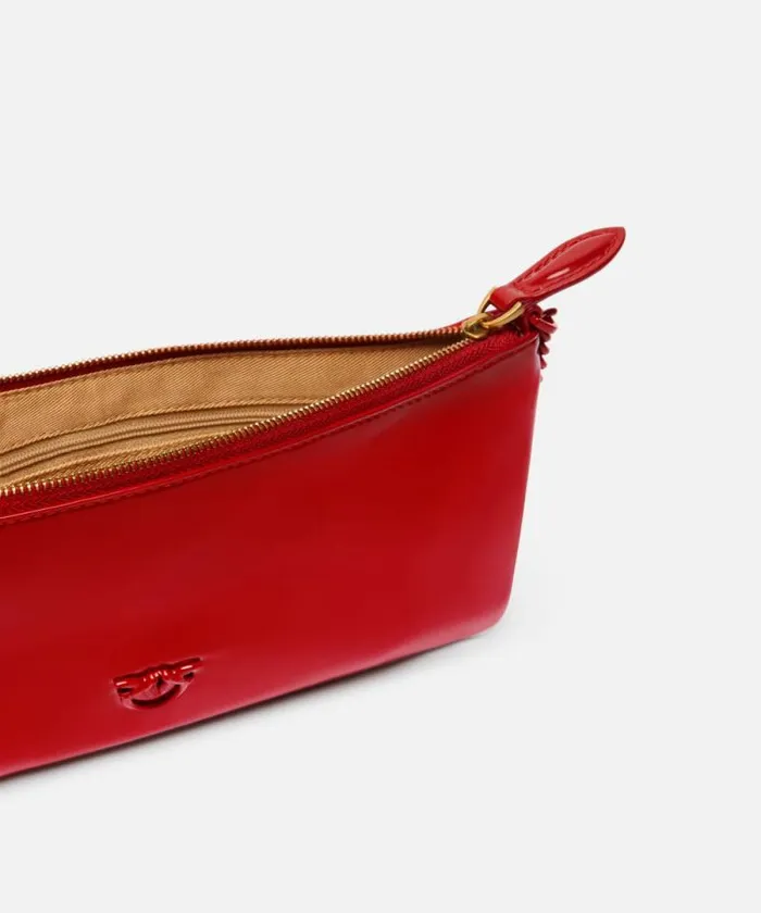 Women Shoulder Bags Pinko Shiny Handbag With Chain Redcolourblock Women Shoulder Bags Pinko Shiny Handbag With Chain Redcolourblock