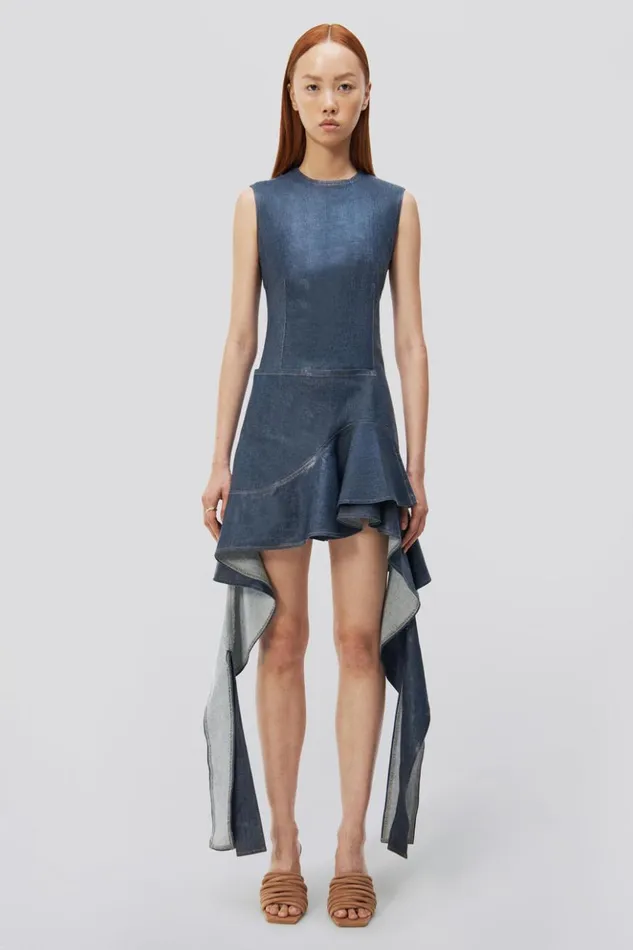 Women Sidonie Dress Coated Indigo Jonathan Simkhai Dresses and Jumpsuits