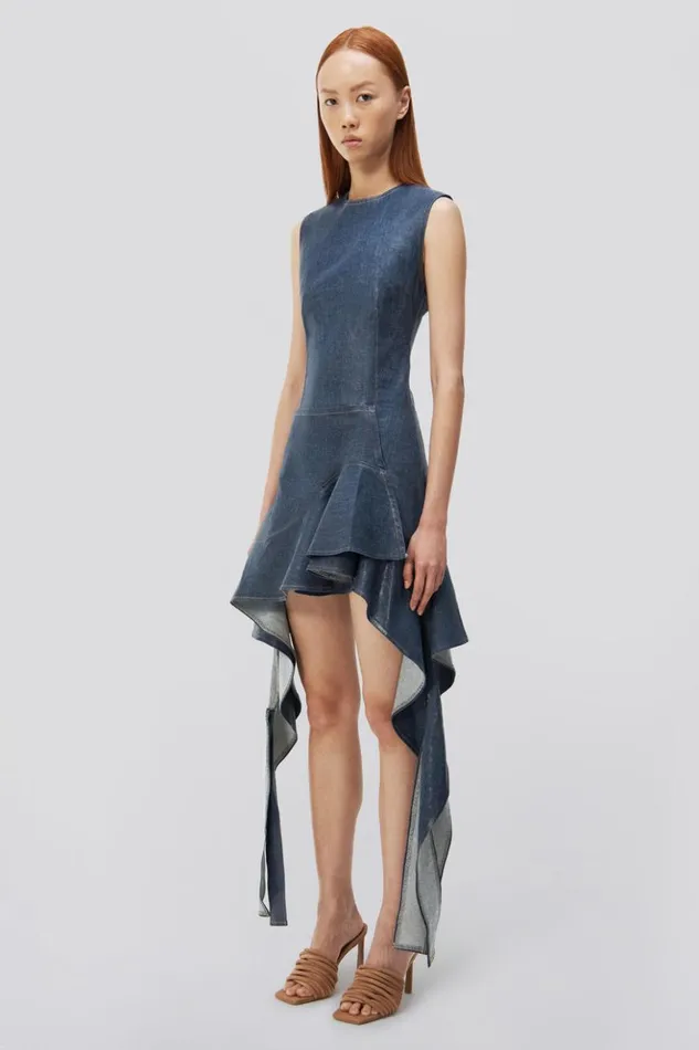Women Sidonie Dress Coated Indigo Jonathan Simkhai Dresses and Jumpsuits