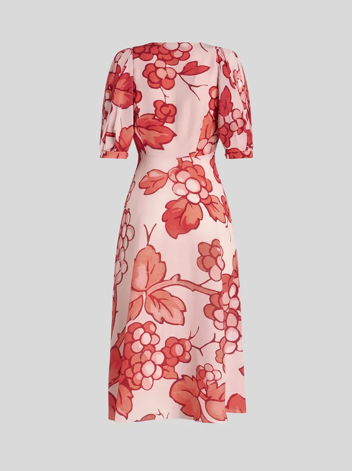 Women Silk Dress With Berry Print Etro Dresses