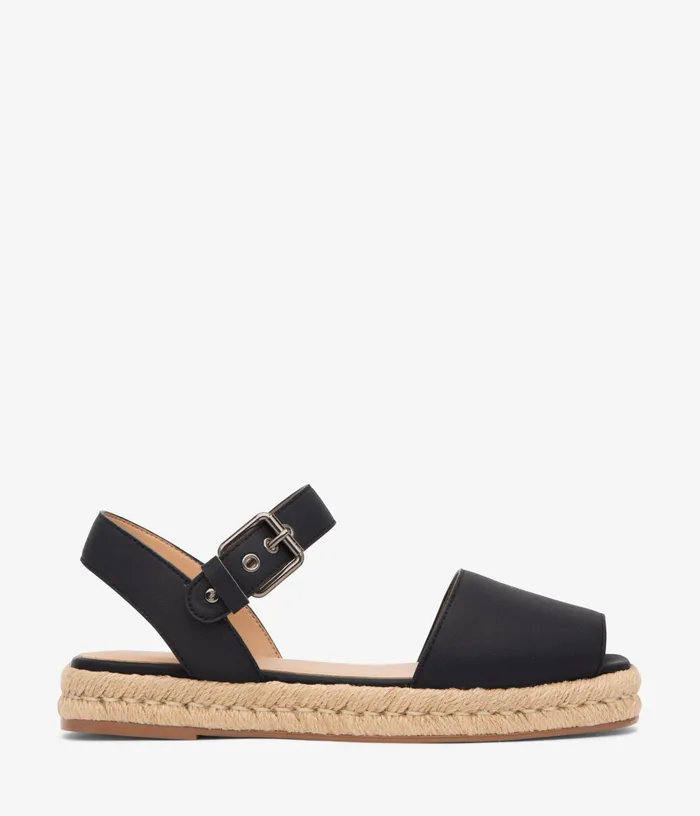 Women Simone Vegan Espadrille Sandals Black Matt and Nat Sandals