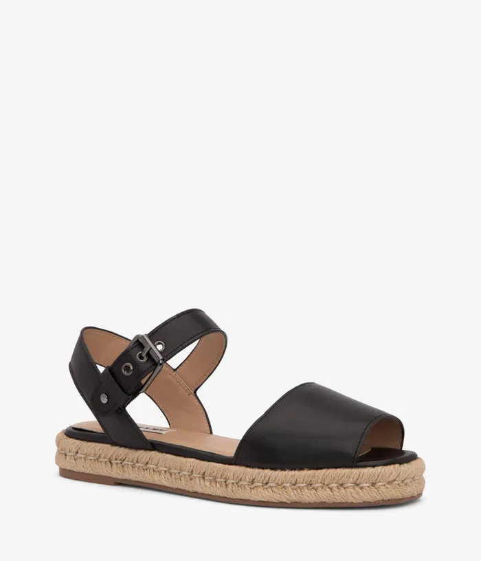 Women Simone Vegan Espadrille Sandals Black Matt and Nat Sandals