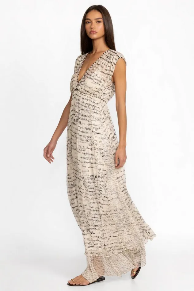 Women SINCERELY YOURS SILK MAXI DRESS Sincerly Yours Johnny Was Dresses