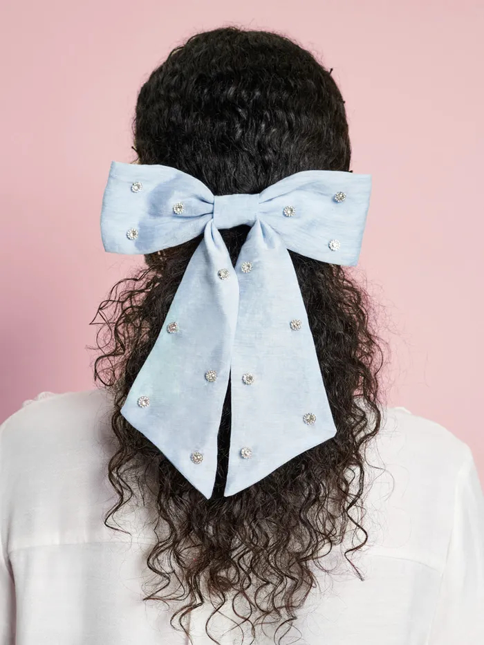 Women Sister Jane DREAM Honey Jewel Hair Bow Cornflower Blue