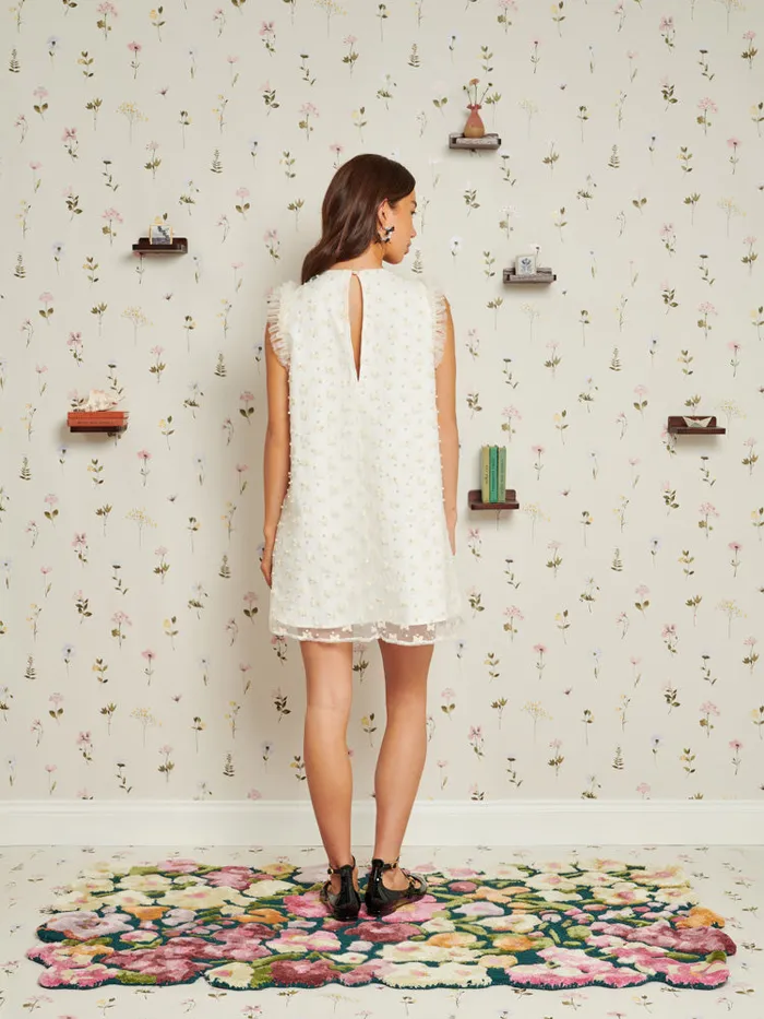 Women Sister Jane Dresses Bow Collection Mini Dress Pearl Ivory