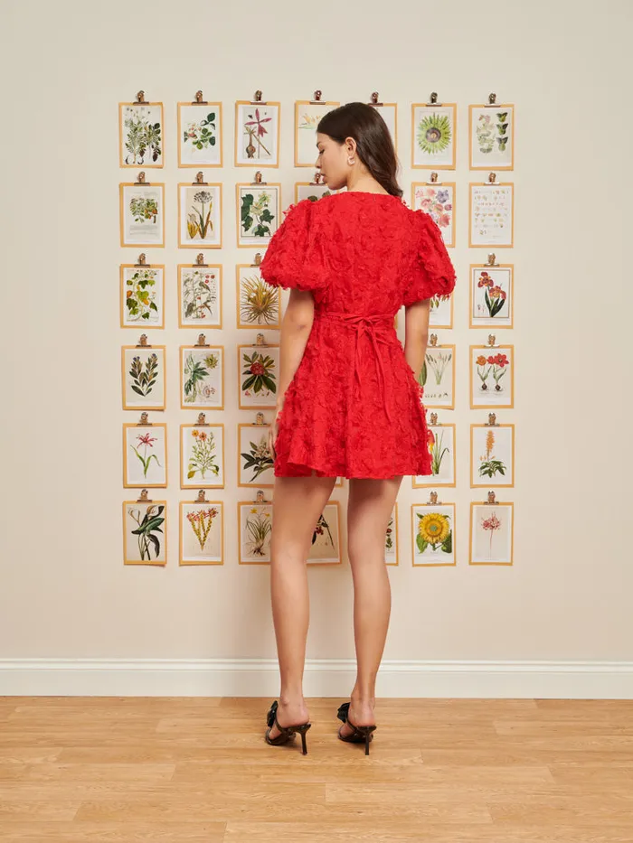 Women Sister Jane Dresses DREAM Doris Floral Mini Dress Poppy Red