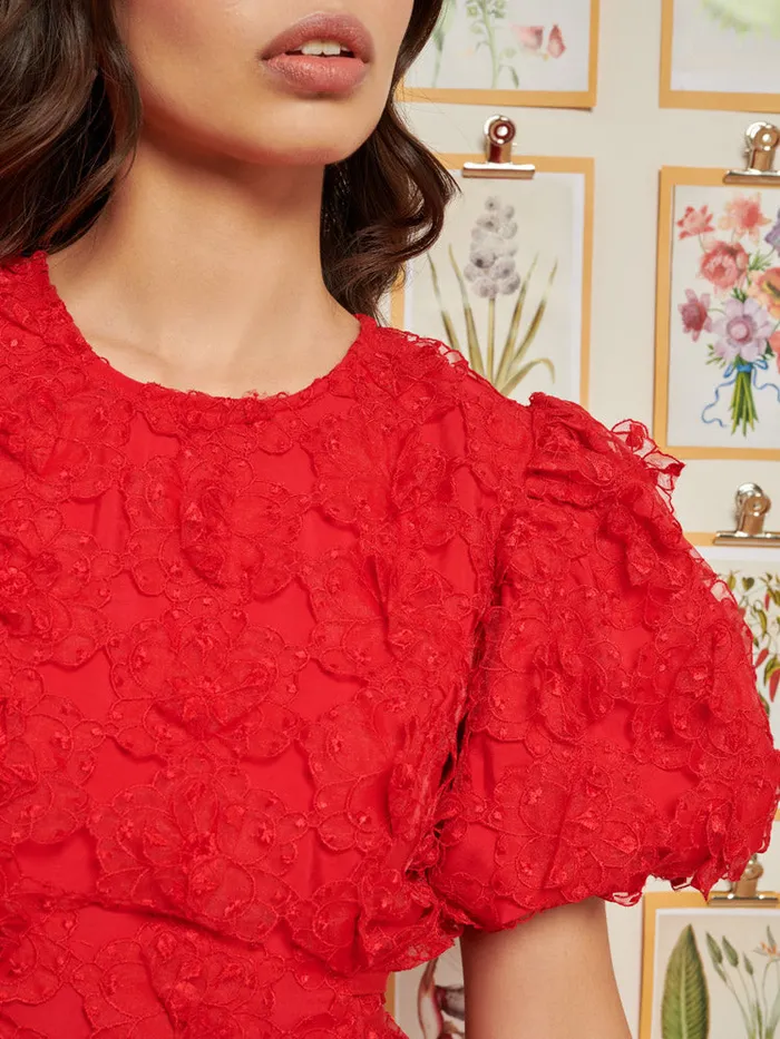 Women Sister Jane Dresses DREAM Doris Floral Mini Dress Poppy Red