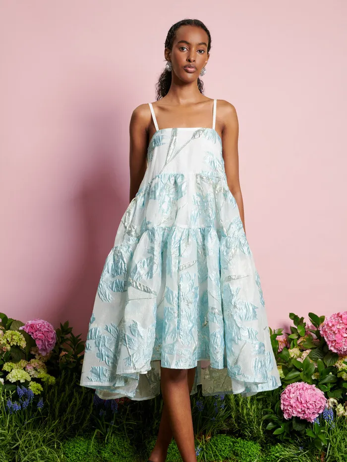 Women Sister Jane Dresses DREAM Mabel Jacquard Cami Dress Azur Blue