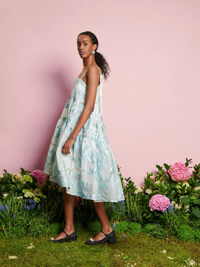 Women Sister Jane Dresses DREAM Mabel Jacquard Cami Dress Azur Blue