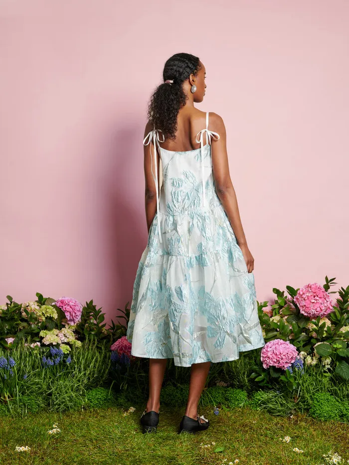 Women Sister Jane Dresses DREAM Mabel Jacquard Cami Dress Azur Blue