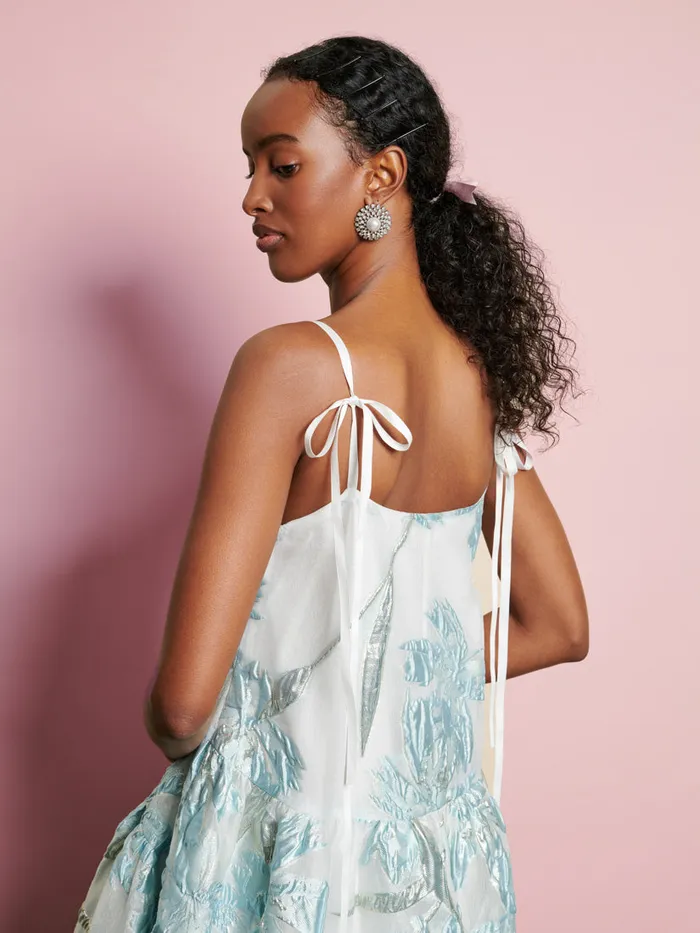 Women Sister Jane Dresses DREAM Mabel Jacquard Cami Dress Azur Blue