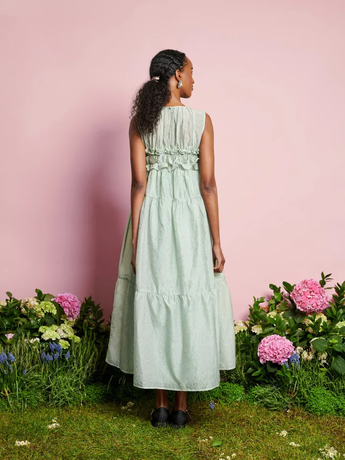 Women Sister Jane Dresses DREAM Perdita Organza Midi Dress Sage Green