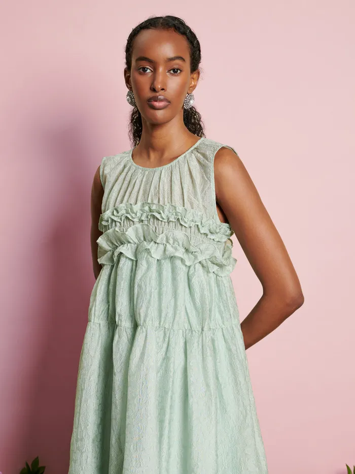 Women Sister Jane Dresses DREAM Perdita Organza Midi Dress Sage Green