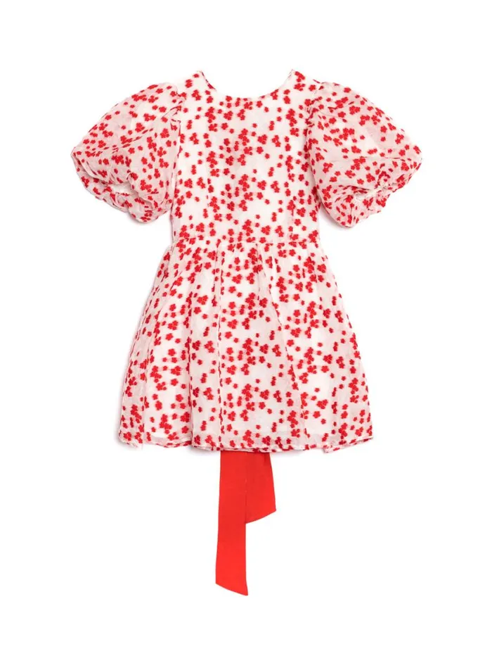 Women Sister Jane Dresses DREAM Sakura Jacquard Mini Dress White U0026 Red