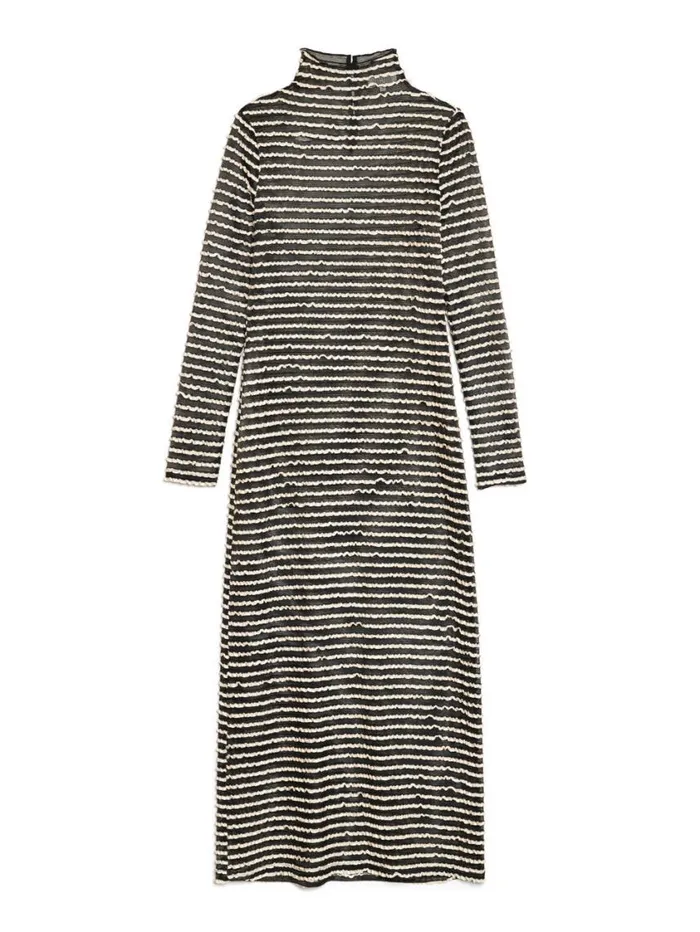 Women Sister Jane Dresses Ghospell Jemima Stretch Midi Dress Black And White
