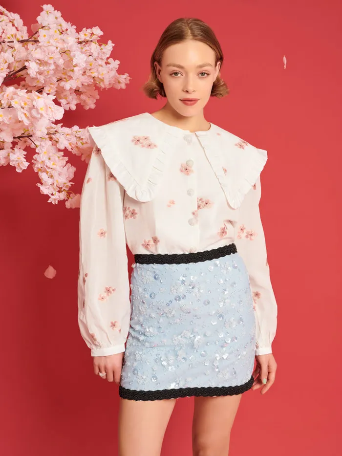 Women Sister Jane Tops DREAM Budding May Blouse Snow White