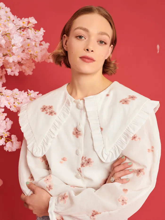 Women Sister Jane Tops DREAM Budding May Blouse Snow White
