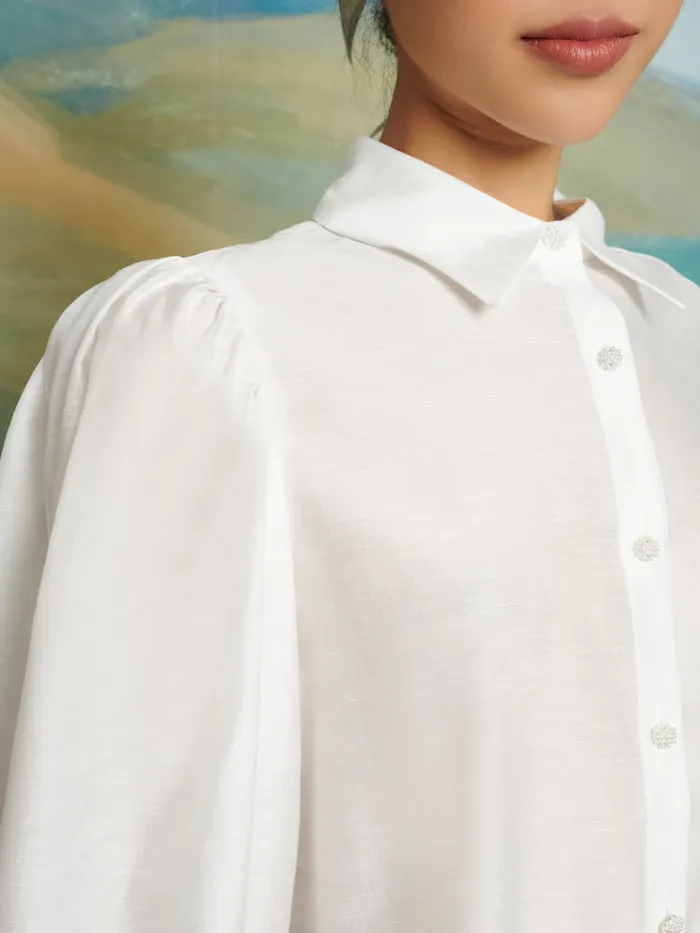 Women Sister Jane Tops DREAM Desert Hearts Blouse Pearl White
