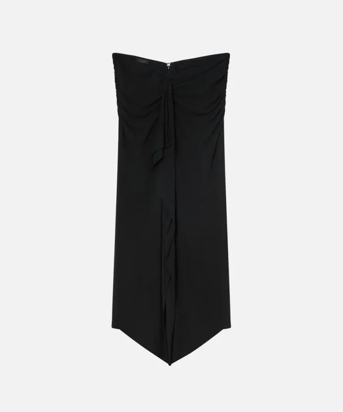 Women Skirts Pinko Flowing Pencil Skirt With Ruffle Limo Black Women Skirts Pinko Flowing Pencil Skirt With Ruffle Limo Black