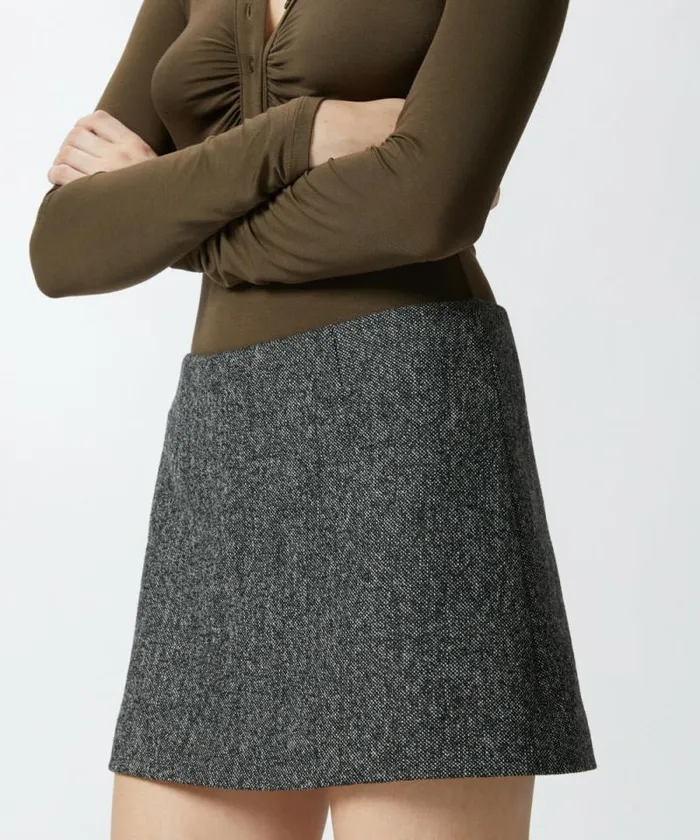 Women Skirts Pinko Tweed Aline Mini Skirt Blackwhite Women Skirts Pinko Tweed Aline Mini Skirt Blackwhite