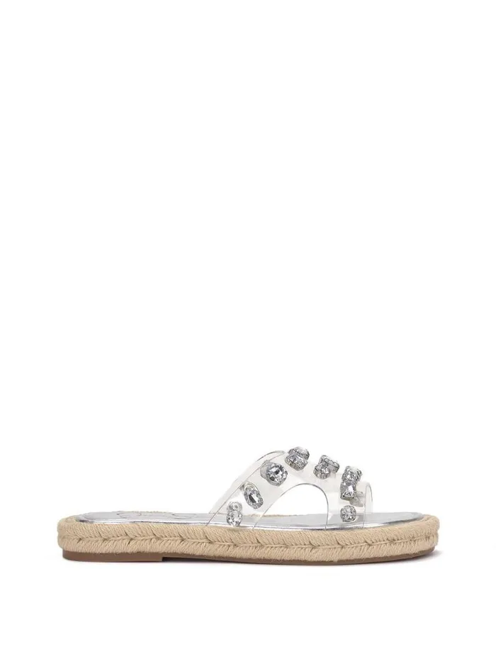 Women Slides and Mules Jessica Simpson Jinka Espadrille Sandal In Clear
