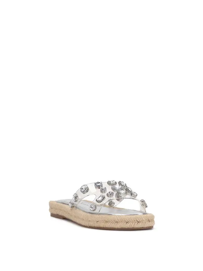 Women Slides and Mules Jessica Simpson Jinka Espadrille Sandal In Clear