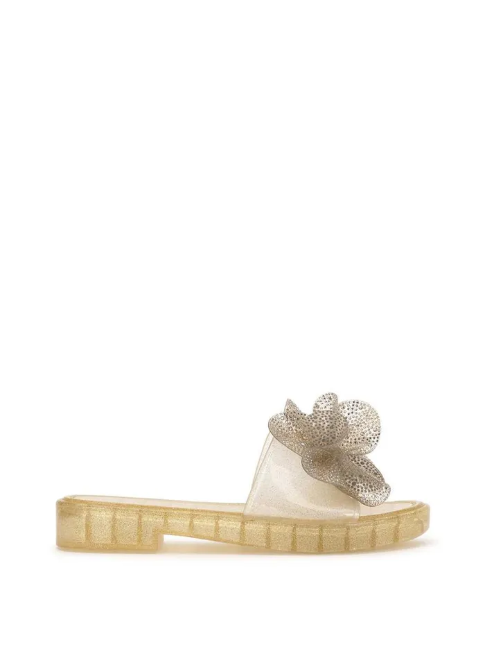 Women Slides and Mules Jessica Simpson Kerah Lucite Flower Sandal In Champagne