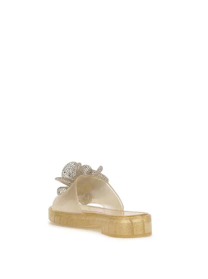 Women Slides and Mules Jessica Simpson Kerah Lucite Flower Sandal In Champagne