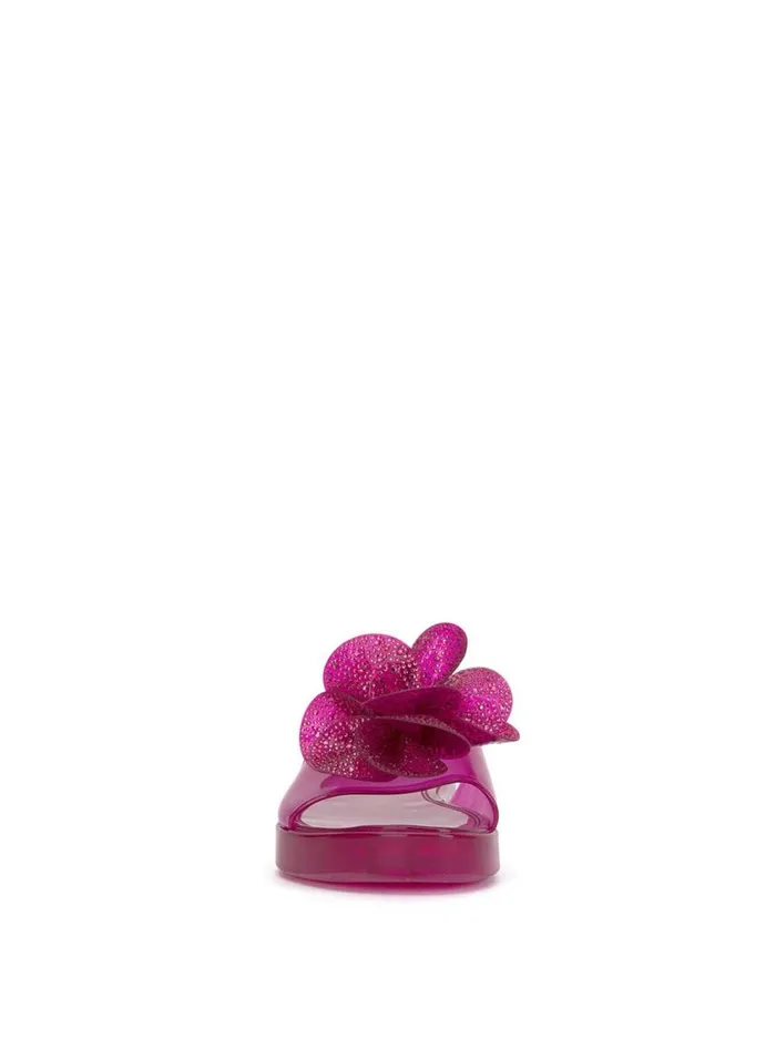 Women Slides and Mules Jessica Simpson Kerah Lucite Flower Sandal In Fuschia