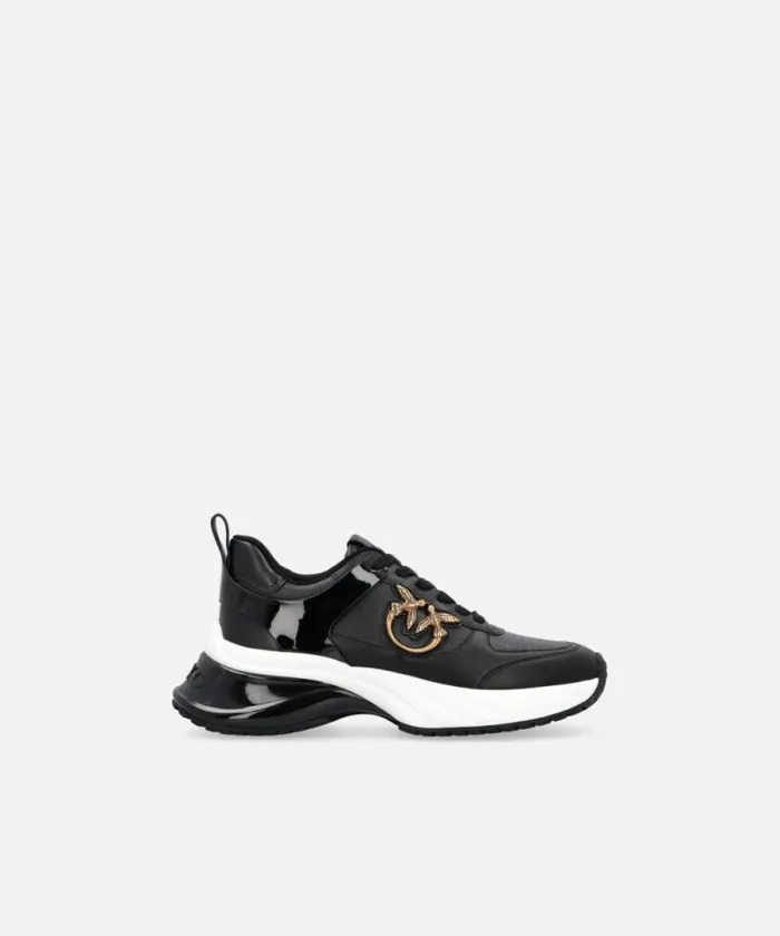 Women Sneakers Pinko Ariel Leathereffect Sneakers With Mirror Detailing Limo Black Women Sneakers Pinko Ariel Leathereffect Sneakers With Mirror Detailing Limo Black