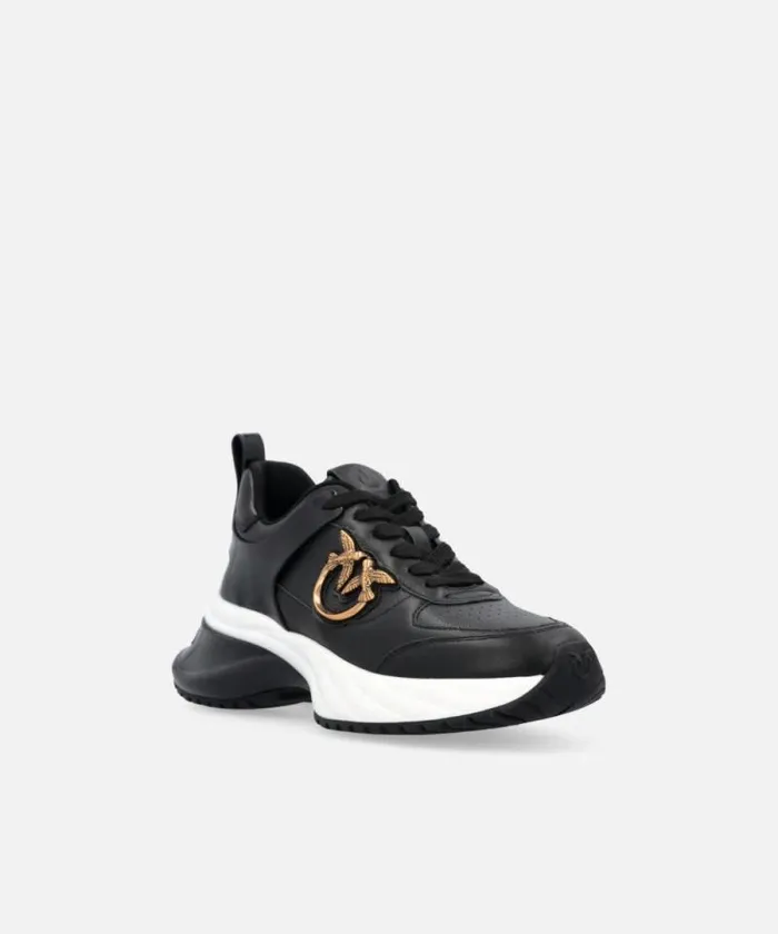 Women Sneakers Pinko Ariel Leathereffect Sneakers With Mirror Detailing Limo Black Women Sneakers Pinko Ariel Leathereffect Sneakers With Mirror Detailing Limo Black