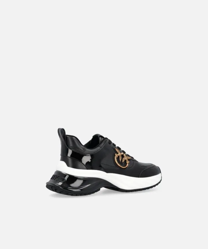 Women Sneakers Pinko Ariel Leathereffect Sneakers With Mirror Detailing Limo Black Women Sneakers Pinko Ariel Leathereffect Sneakers With Mirror Detailing Limo Black