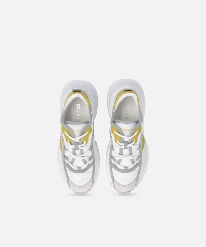 Women Sneakers Pinko Ariel Perforated Sneakers With Bird Logo Off Whitelime Women Sneakers Pinko Ariel Perforated Sneakers With Bird Logo Off Whitelime