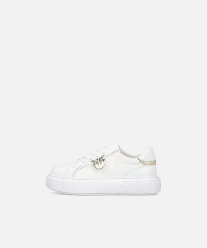 Women Sneakers Pinko Highsoled Flatform Sneakers With Metal Logo Whiteplatinum Women Sneakers Pinko Highsoled Flatform Sneakers With Metal Logo Whiteplatinum