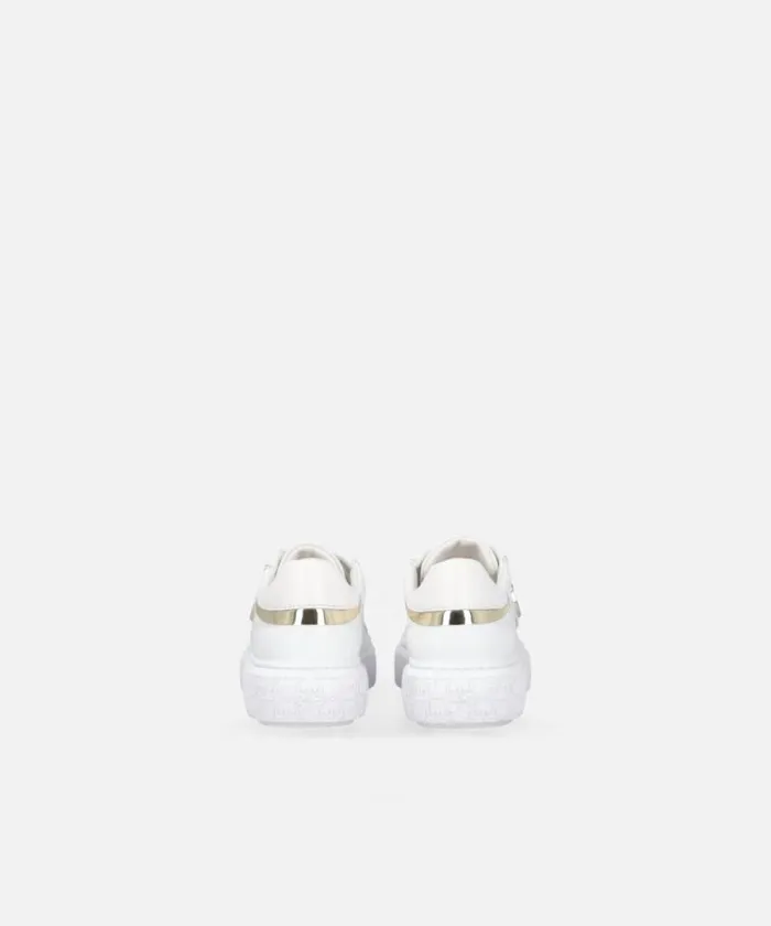 Women Sneakers Pinko Highsoled Flatform Sneakers With Metal Logo Whiteplatinum Women Sneakers Pinko Highsoled Flatform Sneakers With Metal Logo Whiteplatinum