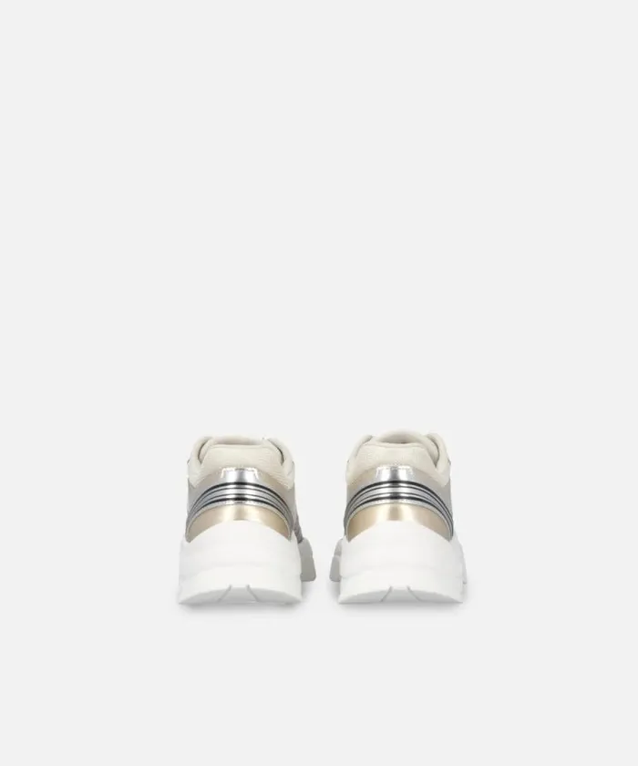 Women Sneakers Pinko Sneakers With Metallic Details Gold Women Sneakers Pinko Sneakers With Metallic Details Gold