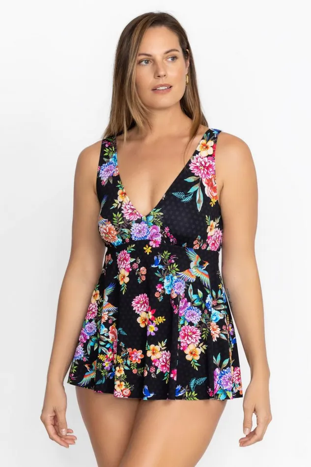 Women SOGNATORE NERO BACK TIE SKIRTED ONE Sognatore Johnny Was Swim and Resort Women SOGNATORE NERO BACK TIE SKIRTED ONE Sognatore Johnny Was Swim and Resort